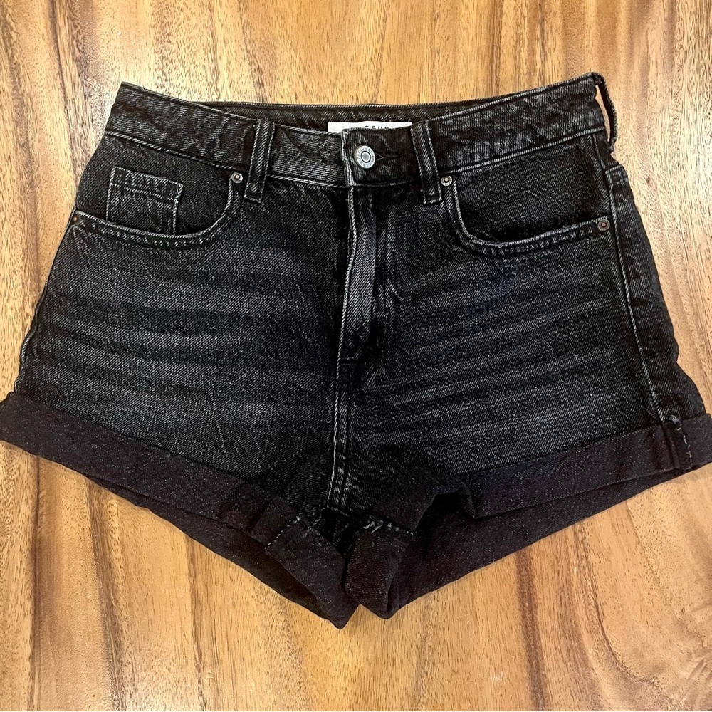 PacSun Black Jean Mom Shorts for Women